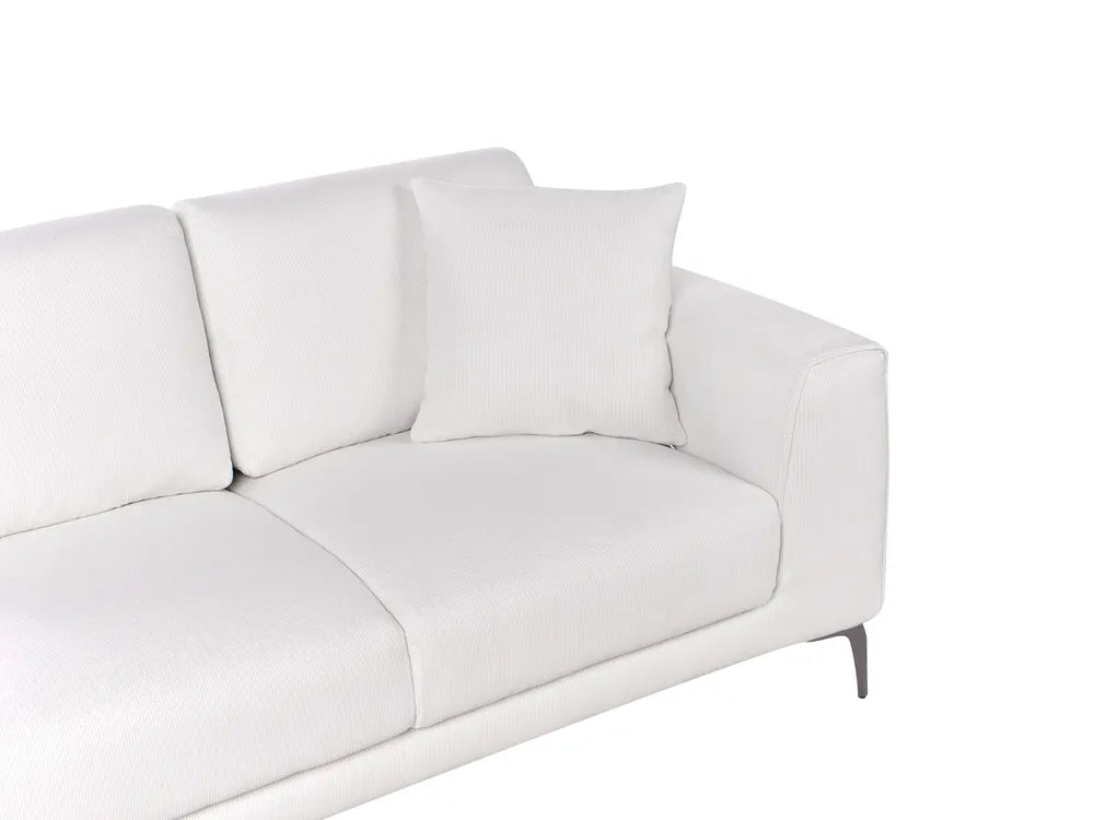 2 Seater Fabric White Laurea