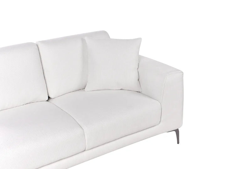 2 Seater Fabric White Laurea