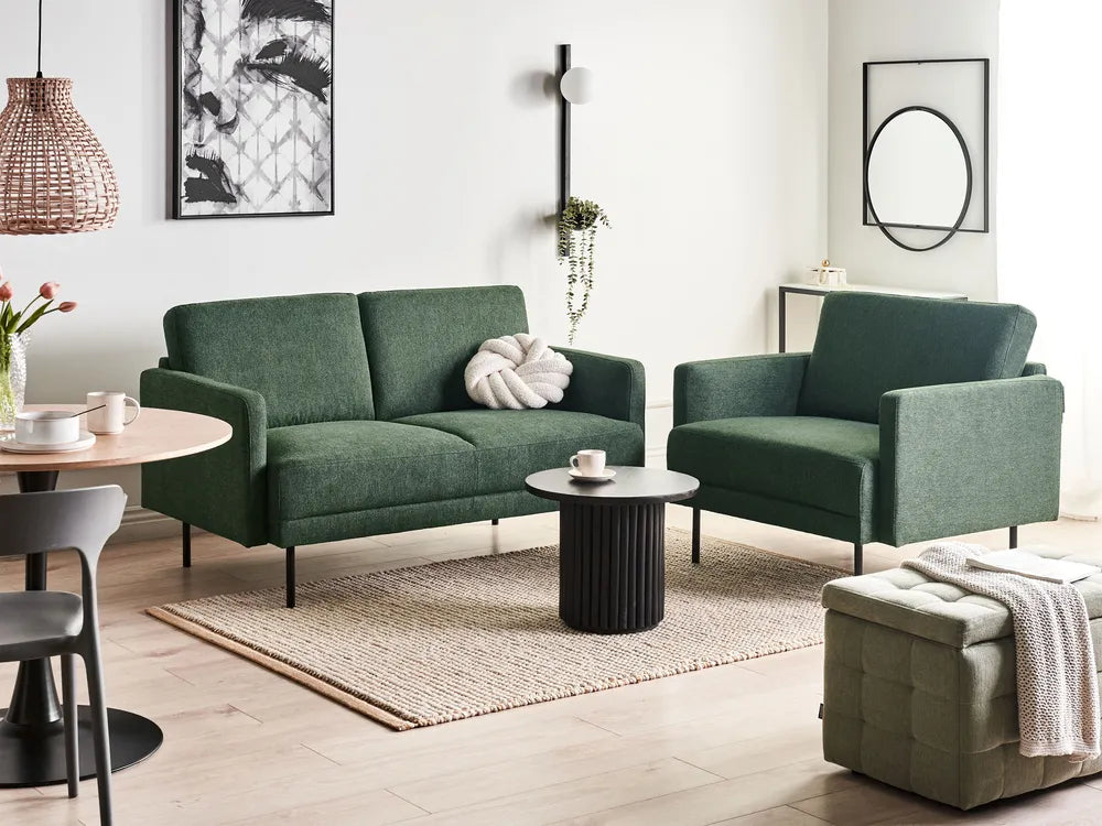 Sofa 2 Seater Fabric Dark Green Shayle