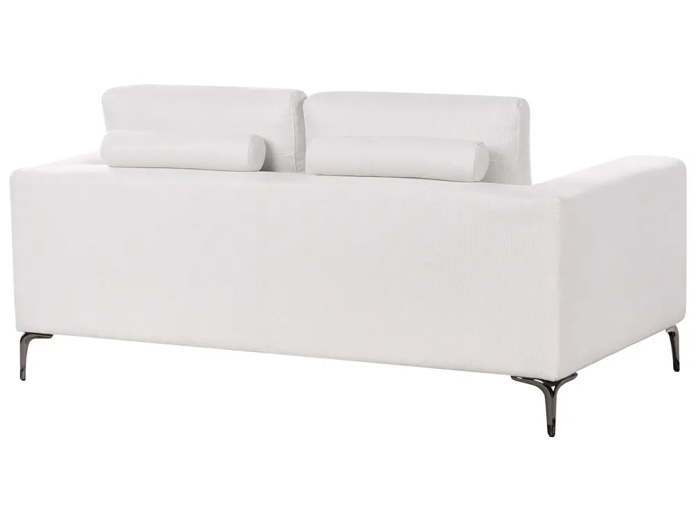 2 Seater Fabric White Laurea