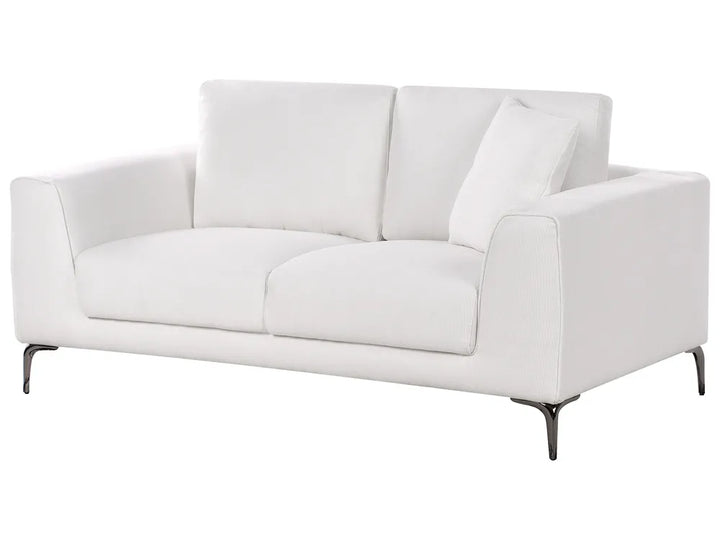 2 Seater Fabric White Laurea