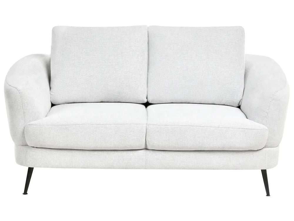off‑white 2 seater fabric sofa with modern minimalist design