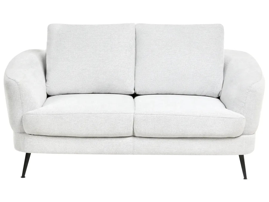 off‑white 2 seater fabric sofa with modern minimalist design