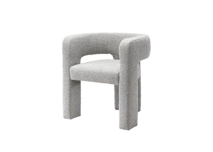 Gray textured chair on a white background