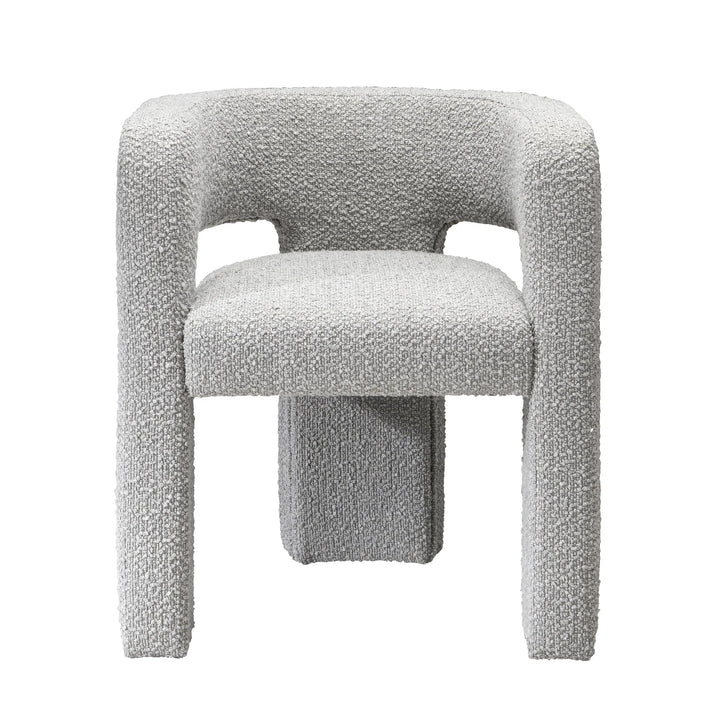 Gray textured chair on a white background