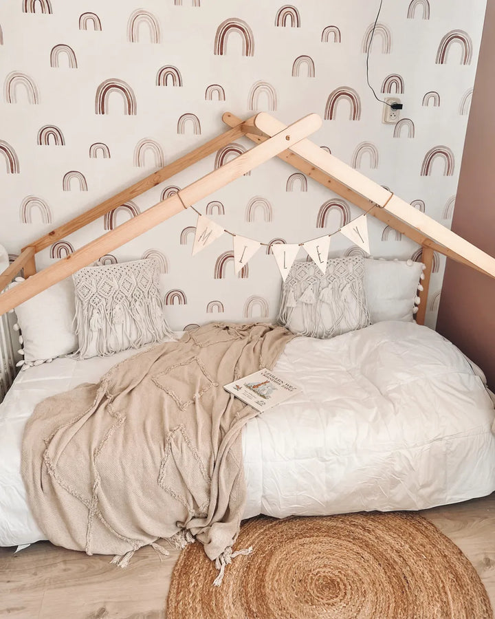 Kids Bed House Pine Wood 90 x 200 cm (EU Single) Light Brown Dart