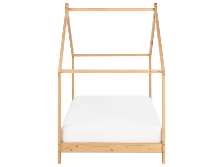 Kids Bed House Pine Wood 90 x 200 cm (EU Single) Light Brown Dart