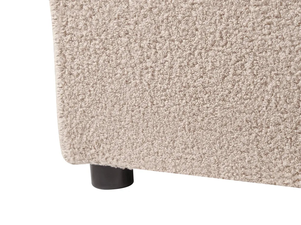 Ottoman Bed Boucle 180 x 200 cm (EU Super King) Taupe Ameire