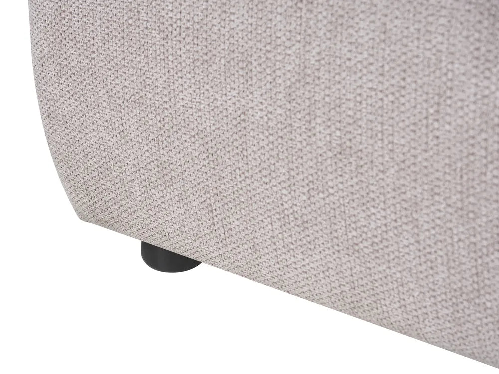 Ottoman Bed Faux Linen 180 x 200 cm (EU Super King) Grey Bedias