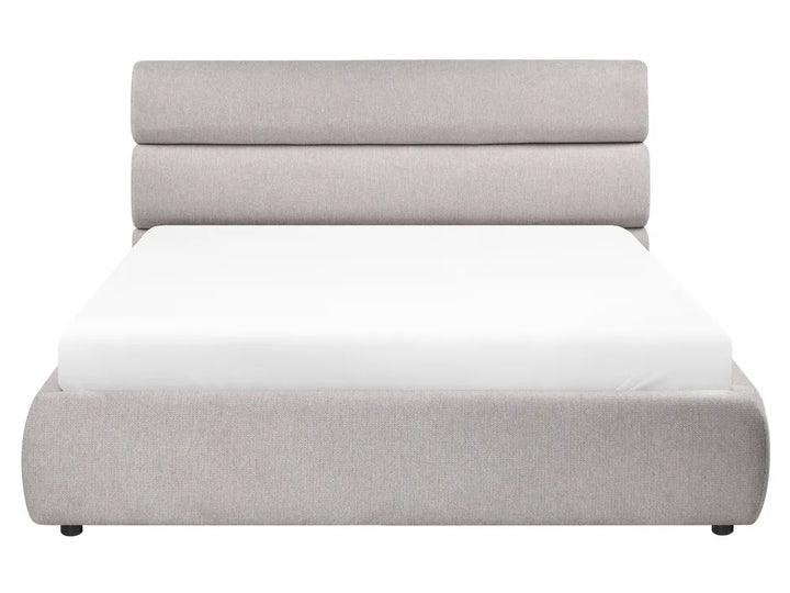 Ottoman Bed Faux Linen 160 x 200 cm (EU King Size) Grey Bedias