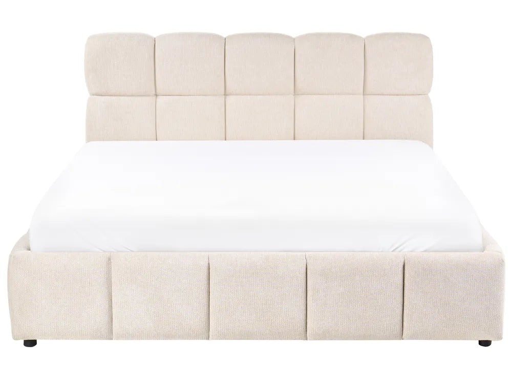 Ottoman Bed Fabric 160 x 200 cm (EU King Size) Light Beige Berus