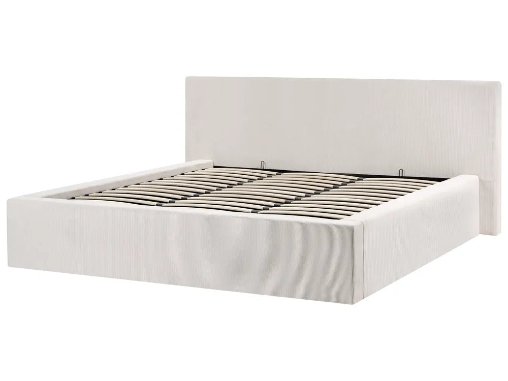 White bed frame on a white background