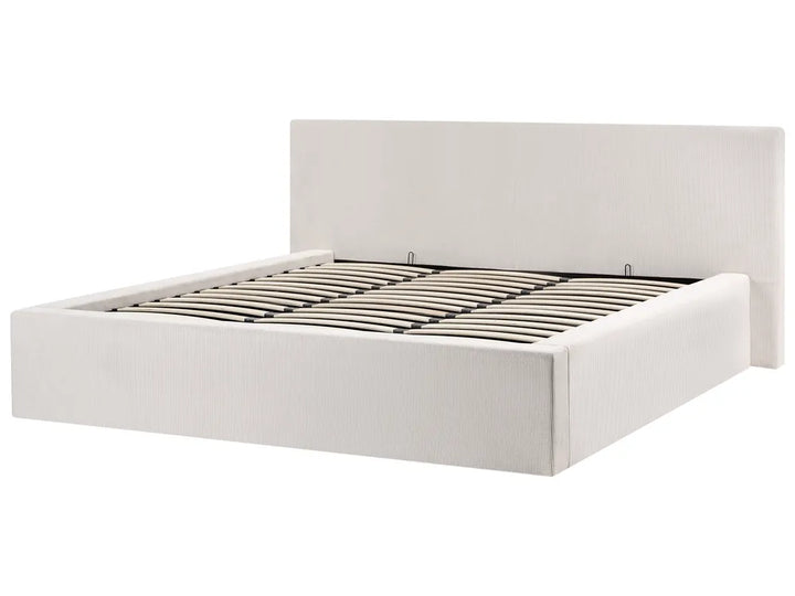 White bed frame on a white background