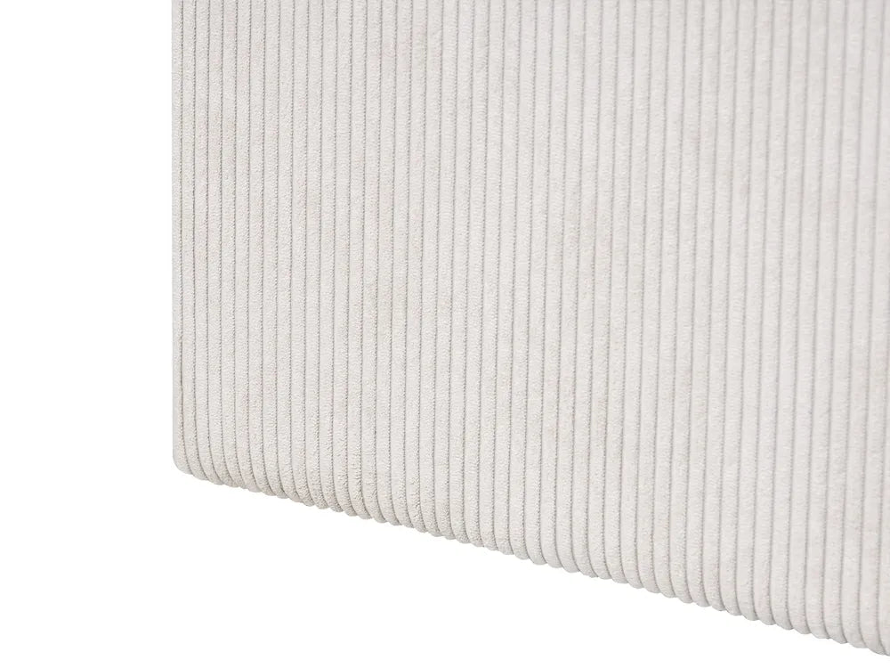 Ottoman Bed Corduroy 180 x 200 cm (EU Super King) Light Beige Corsi