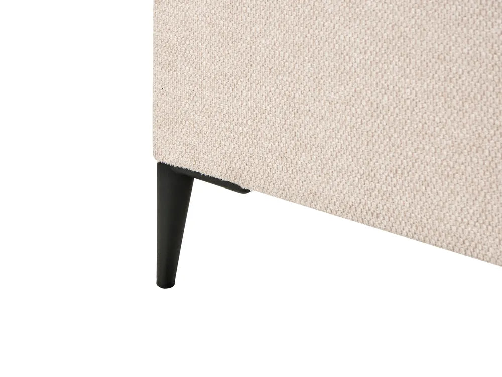 Divan Bed with Storage Fabric 160 x 200 cm (EU King Size) Light Beige Dajai
