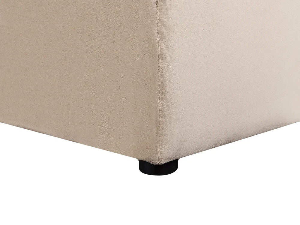 Bed with Storage Bench Velvet 180 x 200 cm (EU Super King) Beige Angel
