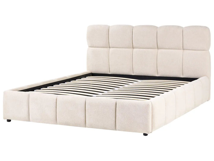 Ottoman Bed Fabric 160 x 200 cm (EU King Size) Light Beige Berus