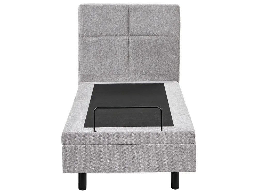 Adjustable Bed Fabric 90 x 200 cm (EU Single) Light Grey Burlyn