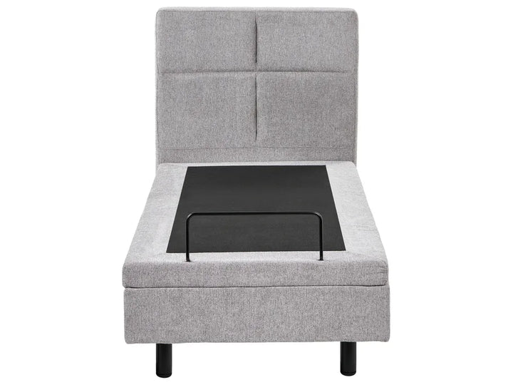 Adjustable Bed Fabric 90 x 200 cm (EU Single) Light Grey Burlyn