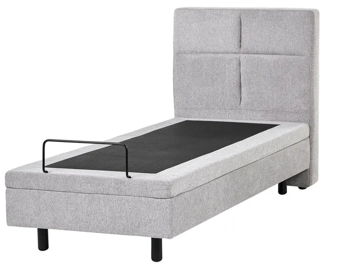 Adjustable Bed Fabric 90 x 200 cm (EU Single) Light Grey Burlyn