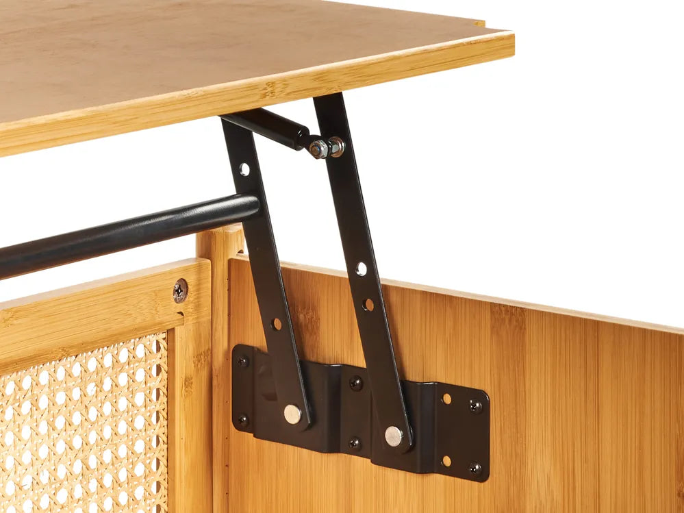Coffee Table Bamboo Natural with Storage Lakyia