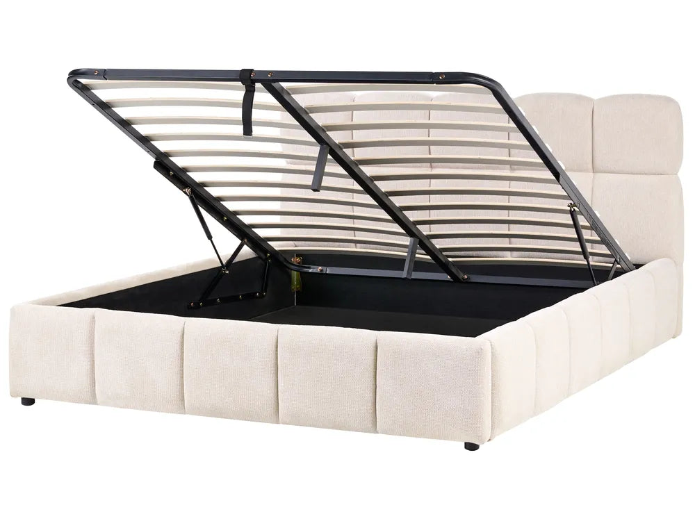 Ottoman Bed Fabric 160 x 200 cm (EU King Size) Light Beige Berus
