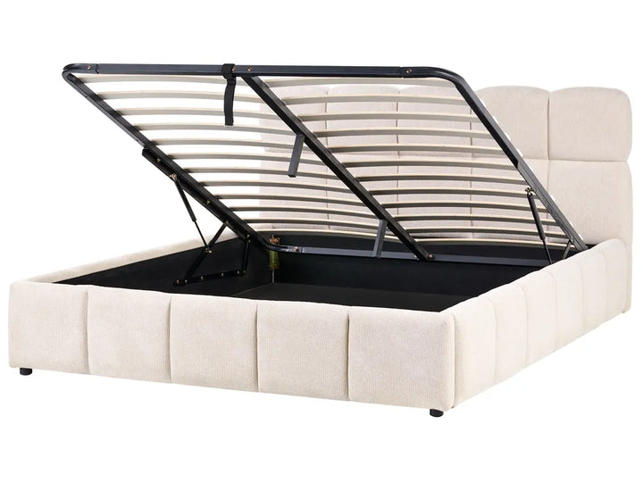 Ottoman Bed Fabric 160 x 200 cm (EU King Size) Light Beige Berus