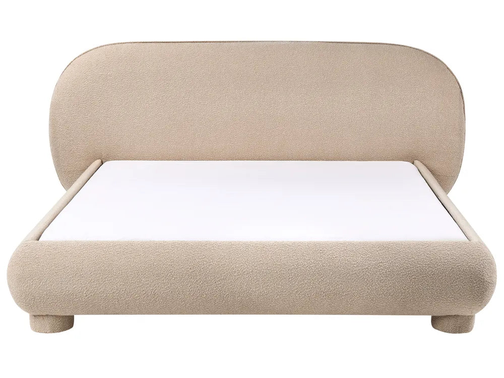 Bed Boucle 160 x 200 cm (EU King Size) Taupe Bensu