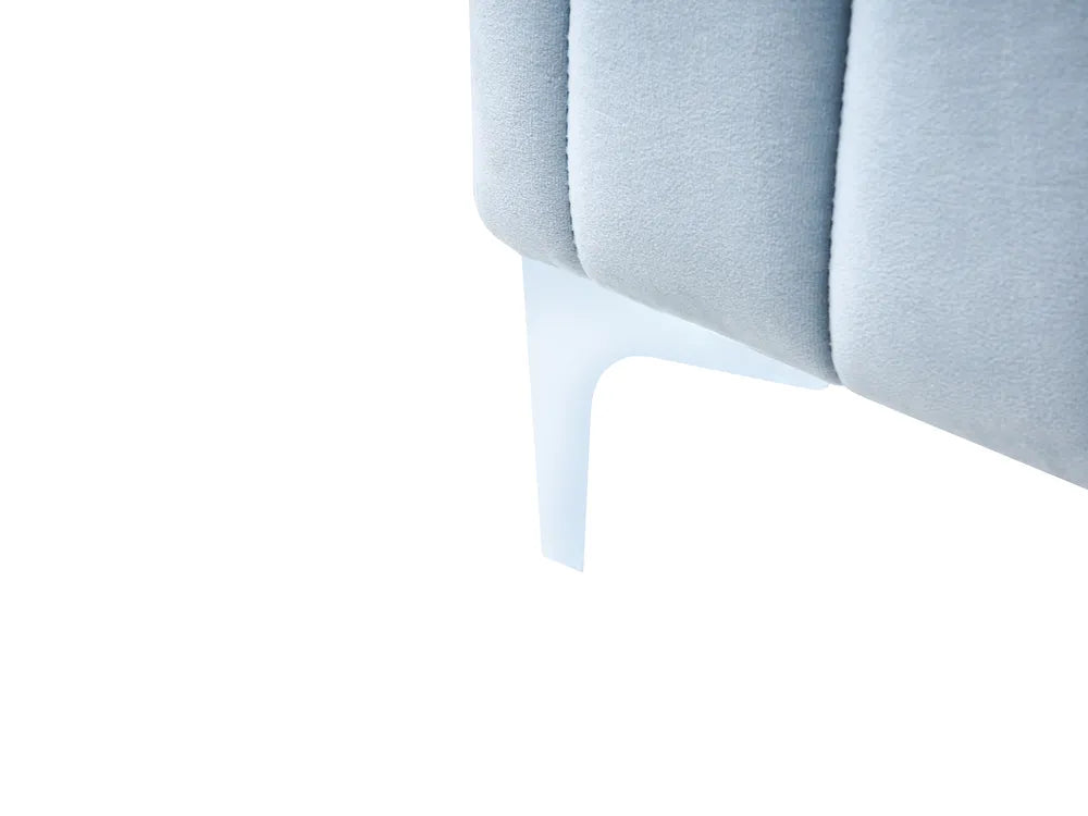 Bed Velvet 180 x 200 cm (EU Super King) Light Blue Shila