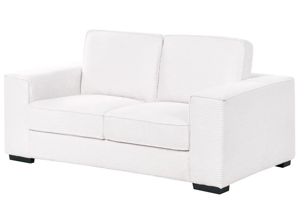 2 Seater Corduroy White Gelene