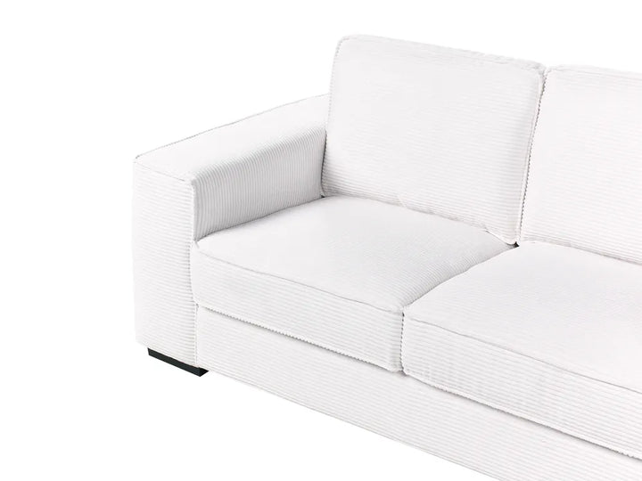 2 Seater Corduroy White Gelene