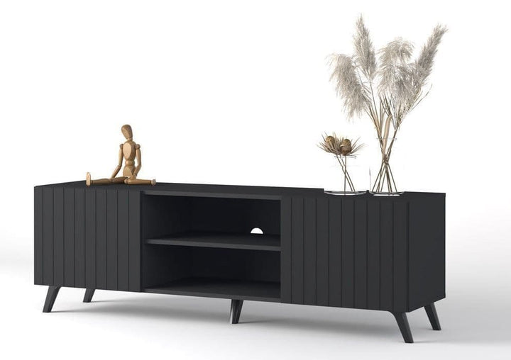 Black entertainment console 