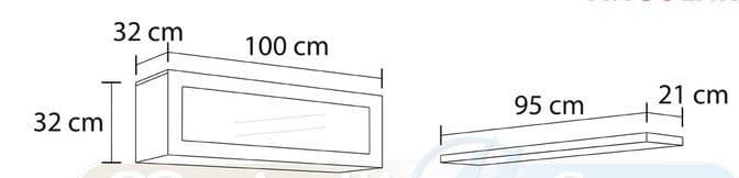 Kays White Gloss And Oak Effect Reversible L-Shaped TV Entertainment Wall Unit Cabinet
