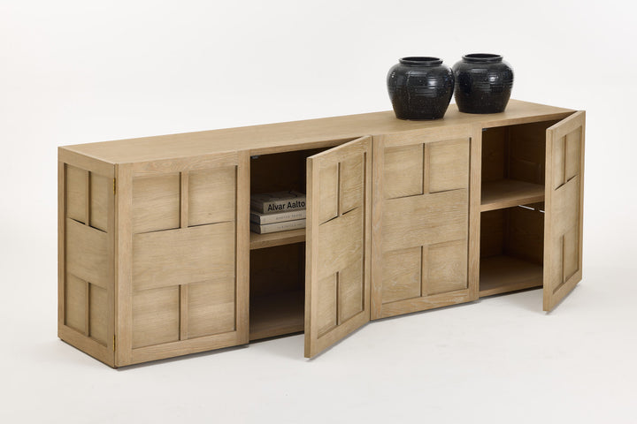 Contemporary grey oak storage sideboard