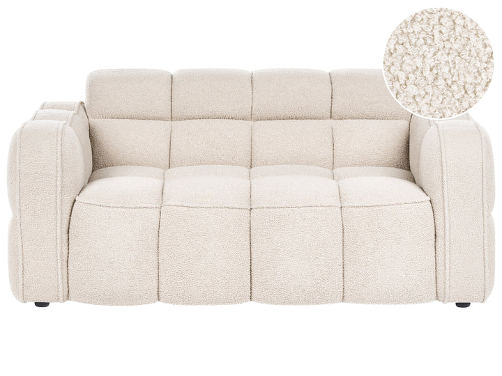 Sofa 2 Seater Boucle Beige Cevyn