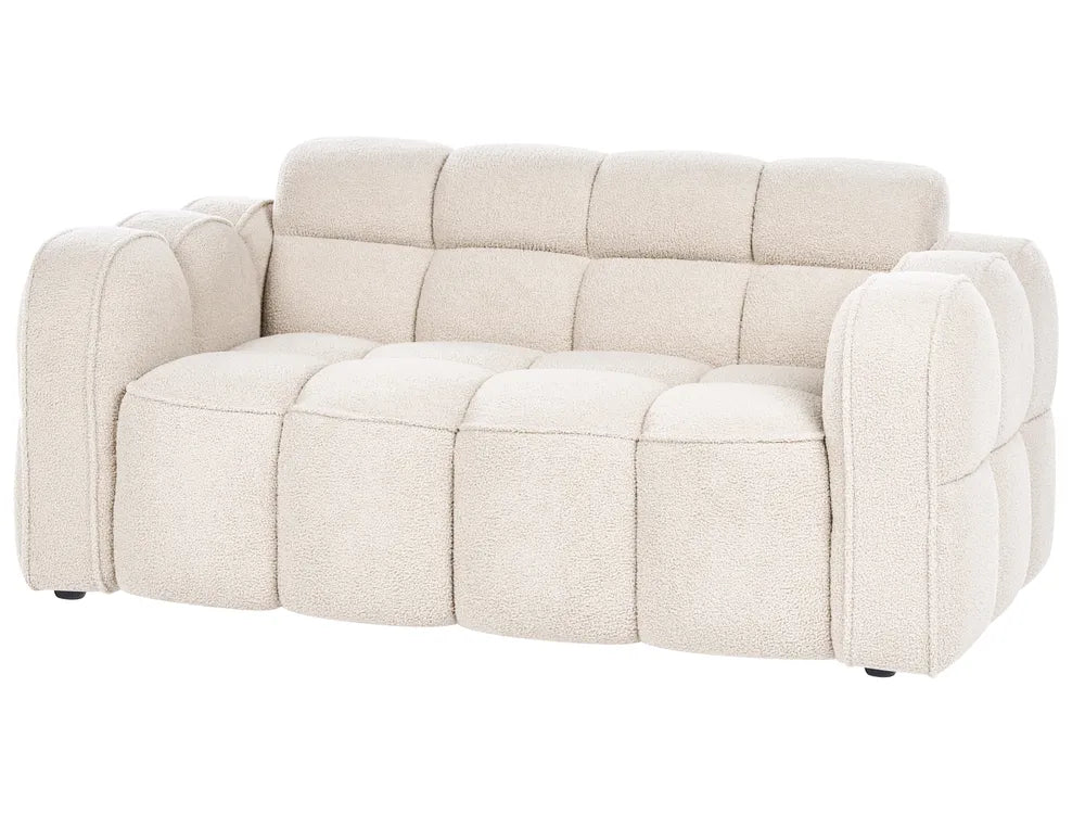 Sofa 2 Seater Boucle Beige Cevyn
