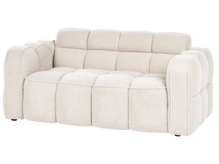 Sofa 2 Seater Boucle Beige Cevyn