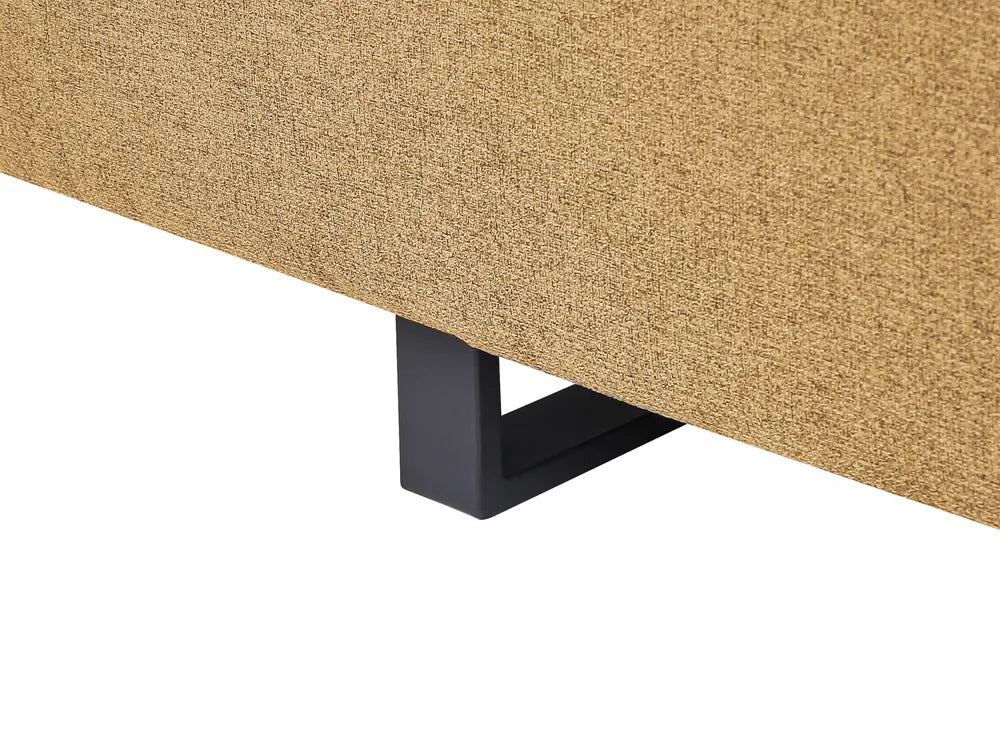 Sofa 3 Seater Fabric Mustard with Tables Quiniya