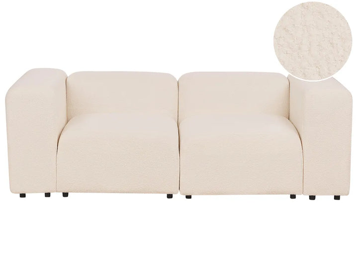 Modular Sofa 2 Seater Boucle Light Beige Alycea