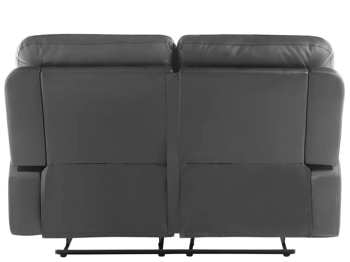 Manual Recliner Sofa 2 Seater Faux Leather Black Caynemore