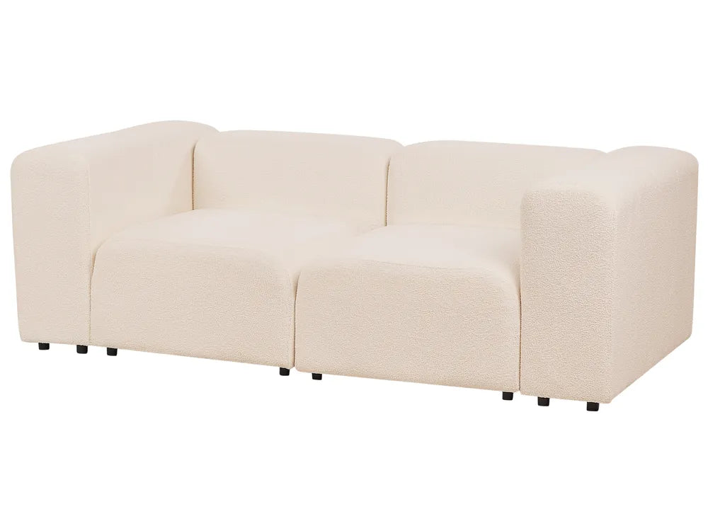 Modular Sofa 2 Seater Boucle Light Beige Alycea