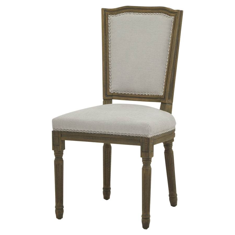 Chair with upholstered seat and backrest on a white background