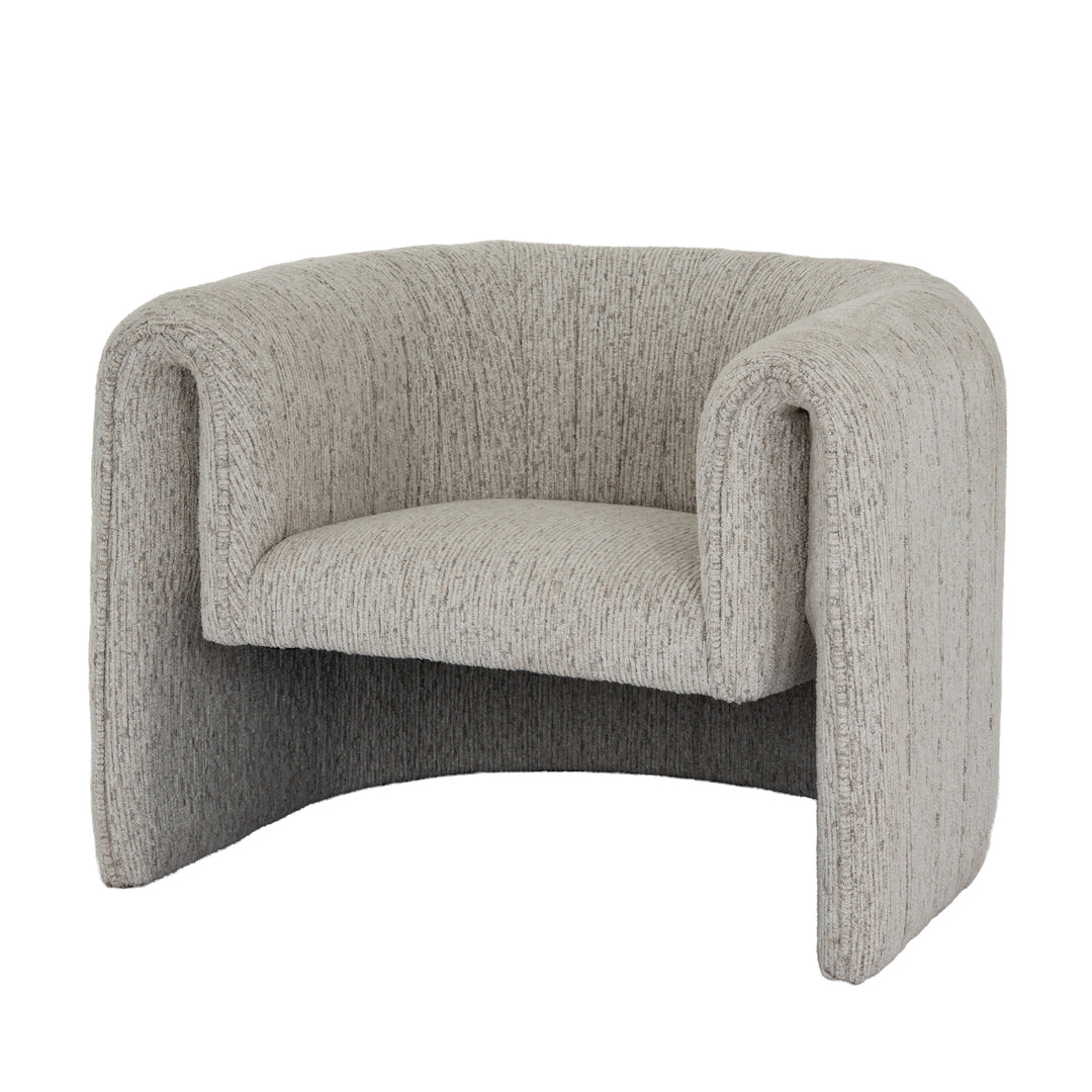 Gray textured armchair on a white background