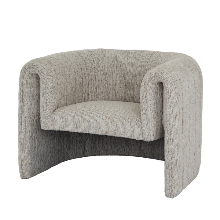 Gray textured armchair on a white background