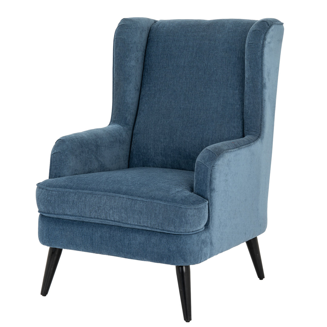 Blue armchair on a white background