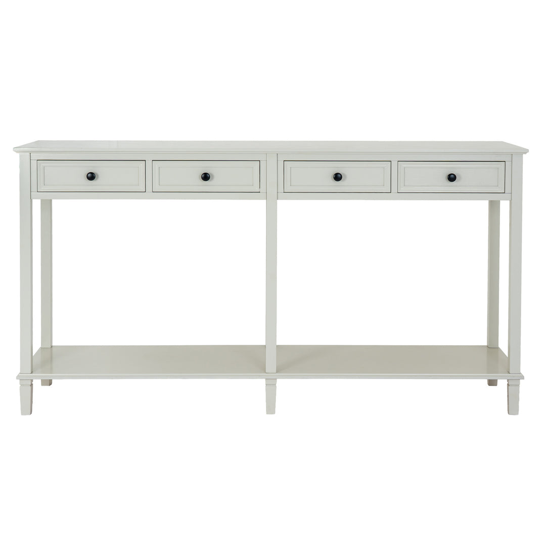 Traditional console table with drawer storage