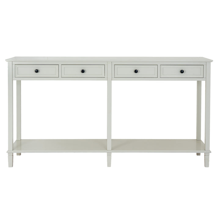 Traditional console table with drawer storage