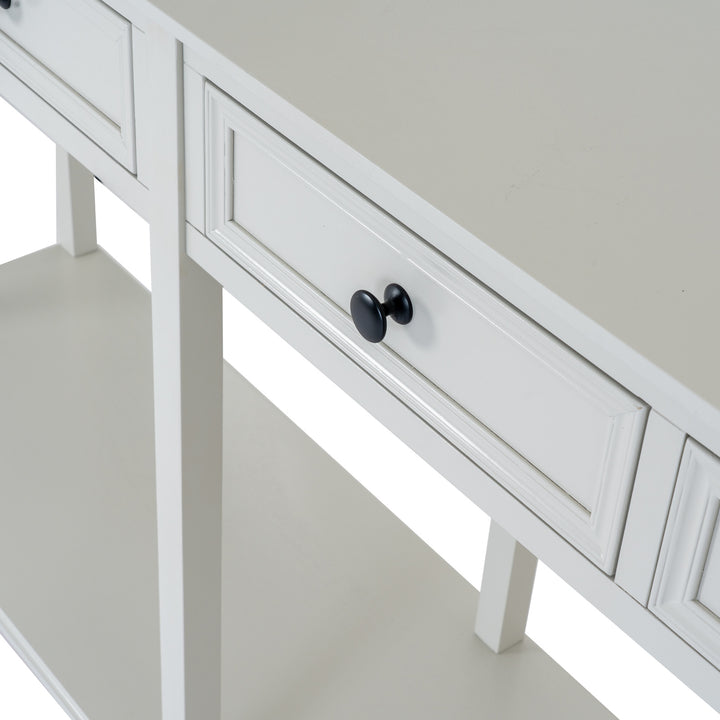 Four-drawer console table for hallway or living room