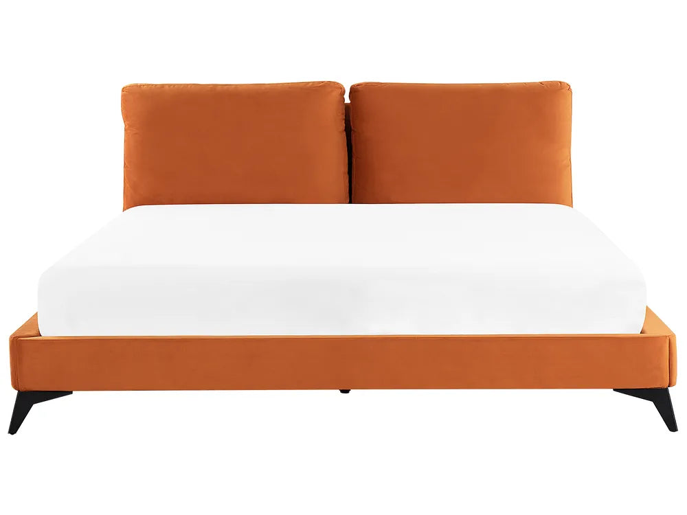Bed Velvet 180 x 200 cm (EU Super King) Orange Avren