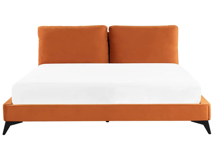 Bed Velvet 180 x 200 cm (EU Super King) Orange Avren